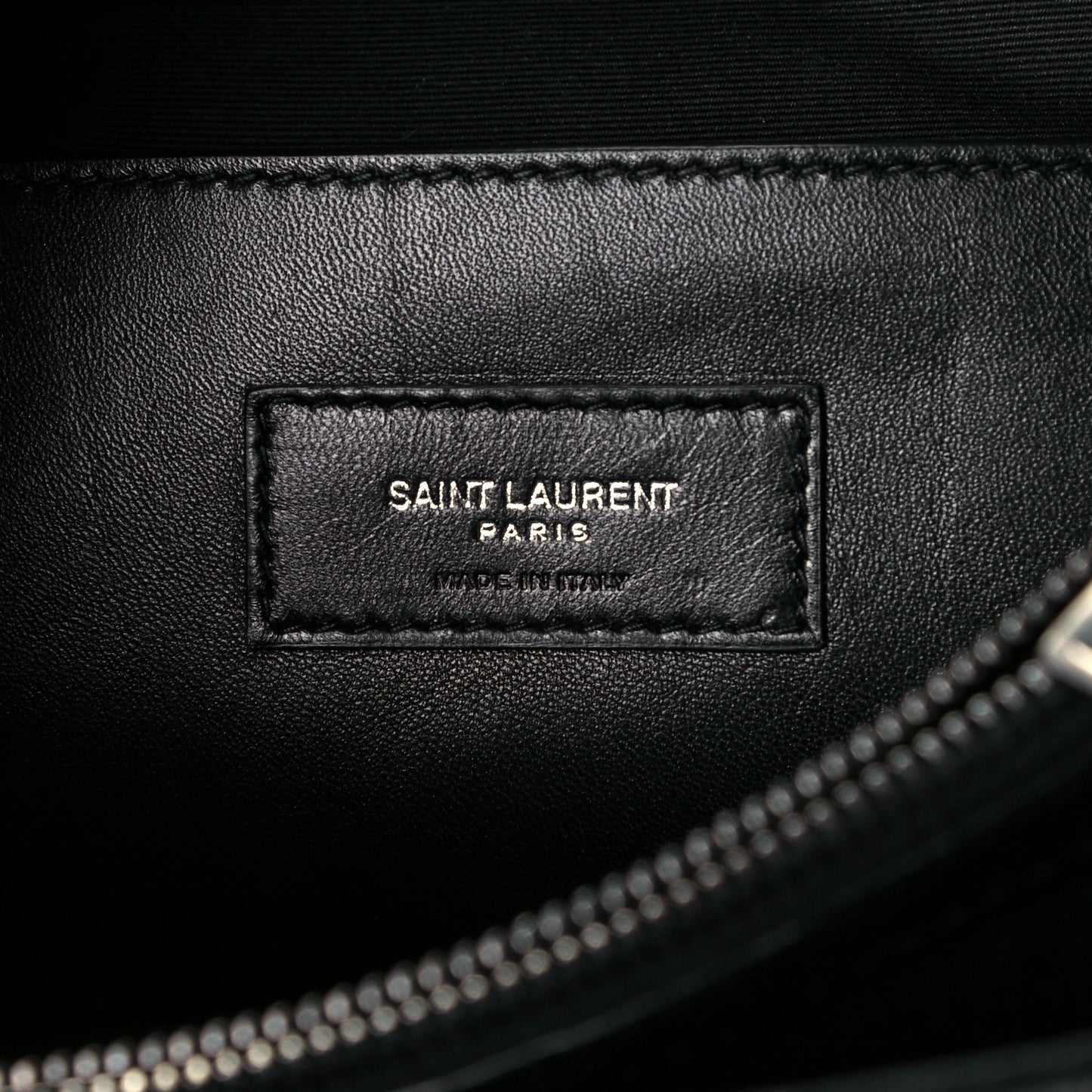 Calfskin Crocodile Embossed Medium West Hollywood Monogram Fold-Over Black