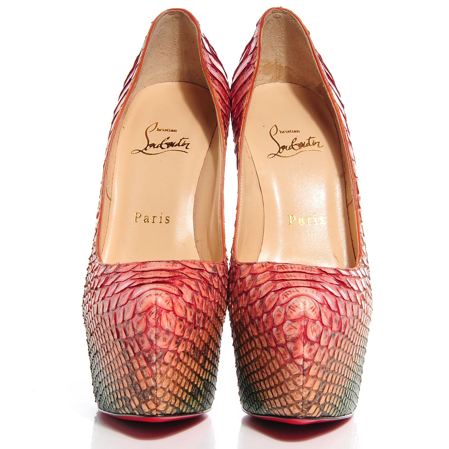 Christian Louboutin Python Daffodile 160 Pumps 36.5 Multicolor 2 of 5