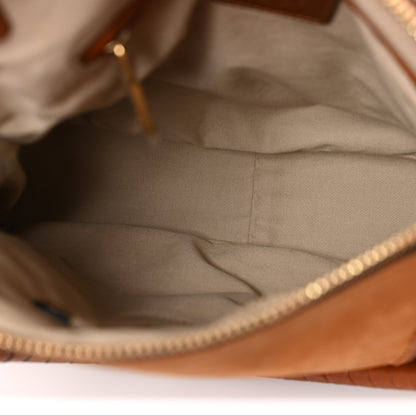 Chloe Suede Calfskin Braided Medium Marcie Satchel Caramel 5 of 12
