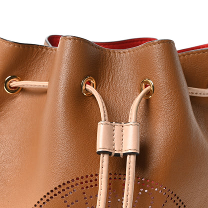 Fendi Vitello Grace F is Fendi Stamp Patch Perforated Small Mon Tresor Bucket Bag Nocciola 7 of 9