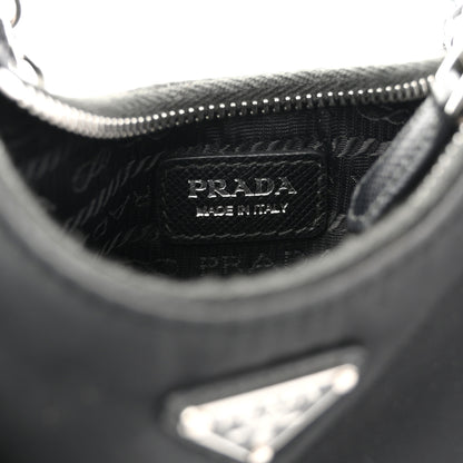 Prada Tessuto Nylon Mini Re-Edition 2000 Shoulder Bag Black 11 of 17