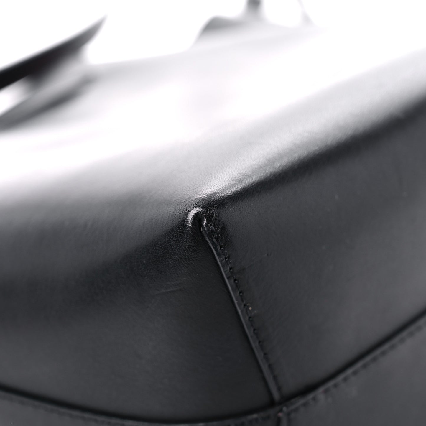 Calfskin Mini Bucket Bag Black Flamma