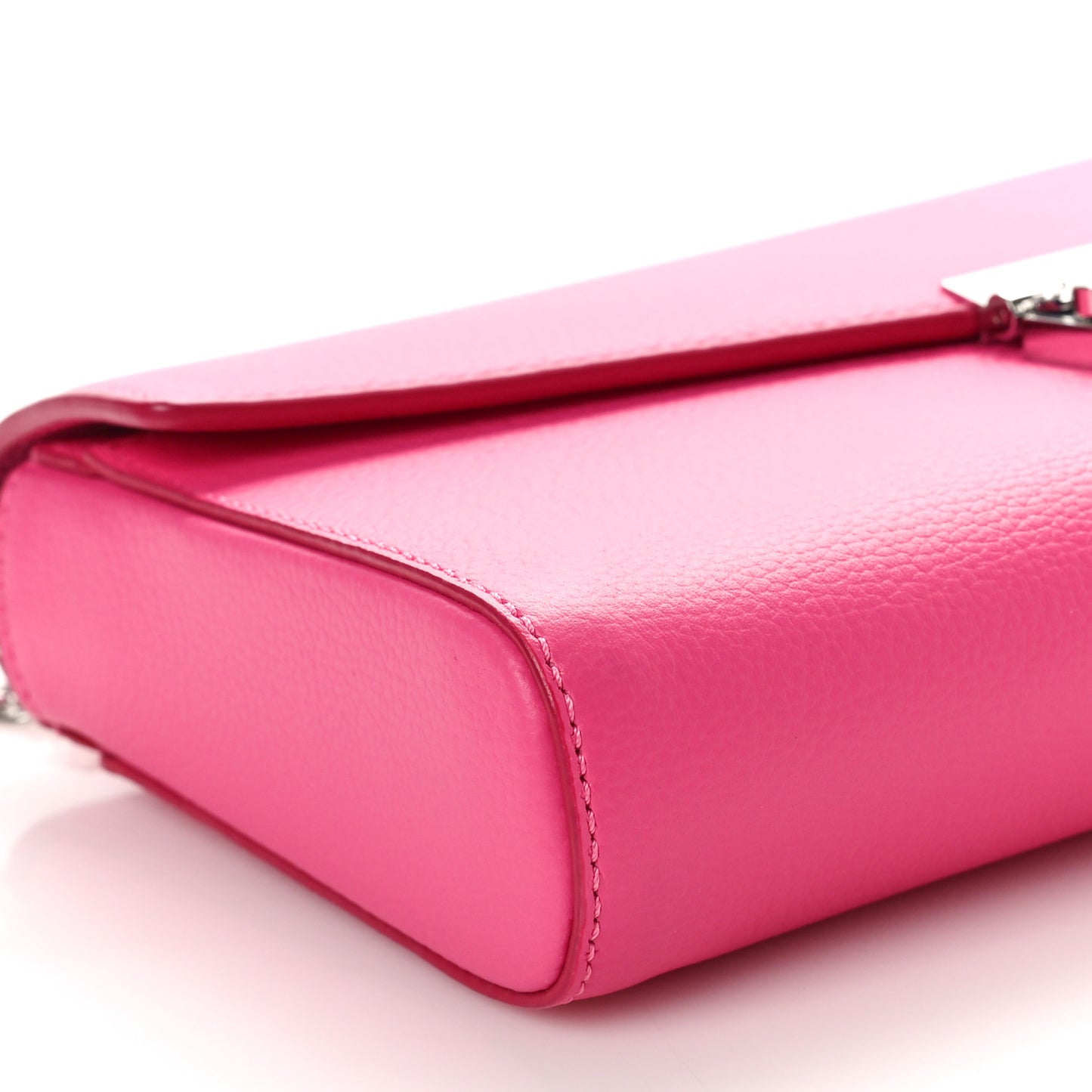 Calfskin Large Patricia Wallet On Chain Pink