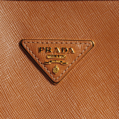 Prada Saffiano Lux Bowler Caramel 5 of 9