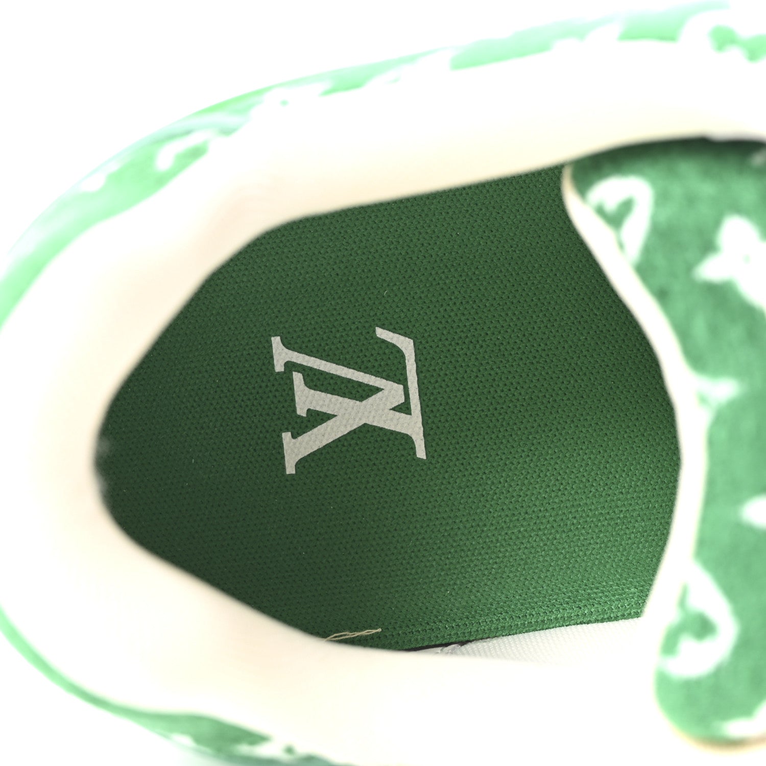 Louis Vuitton Jacquard Velvet Monogram Mens LV Trainer Sneakers 9 Vert 8 of 9