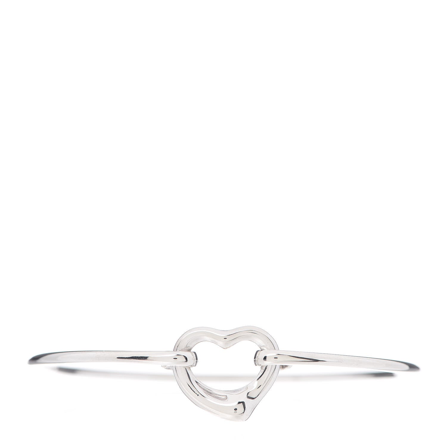 Tiffany Sterling Silver Elsa Peretti Open Heart Bangle 1 of 4