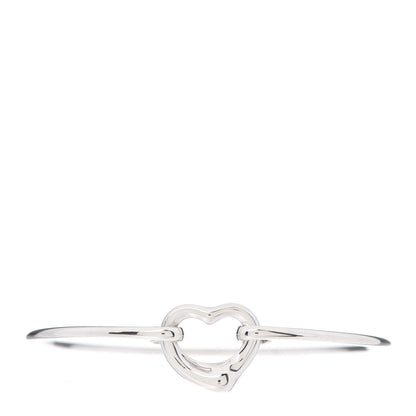 Tiffany Sterling Silver Elsa Peretti Open Heart Bangle 1 of 4