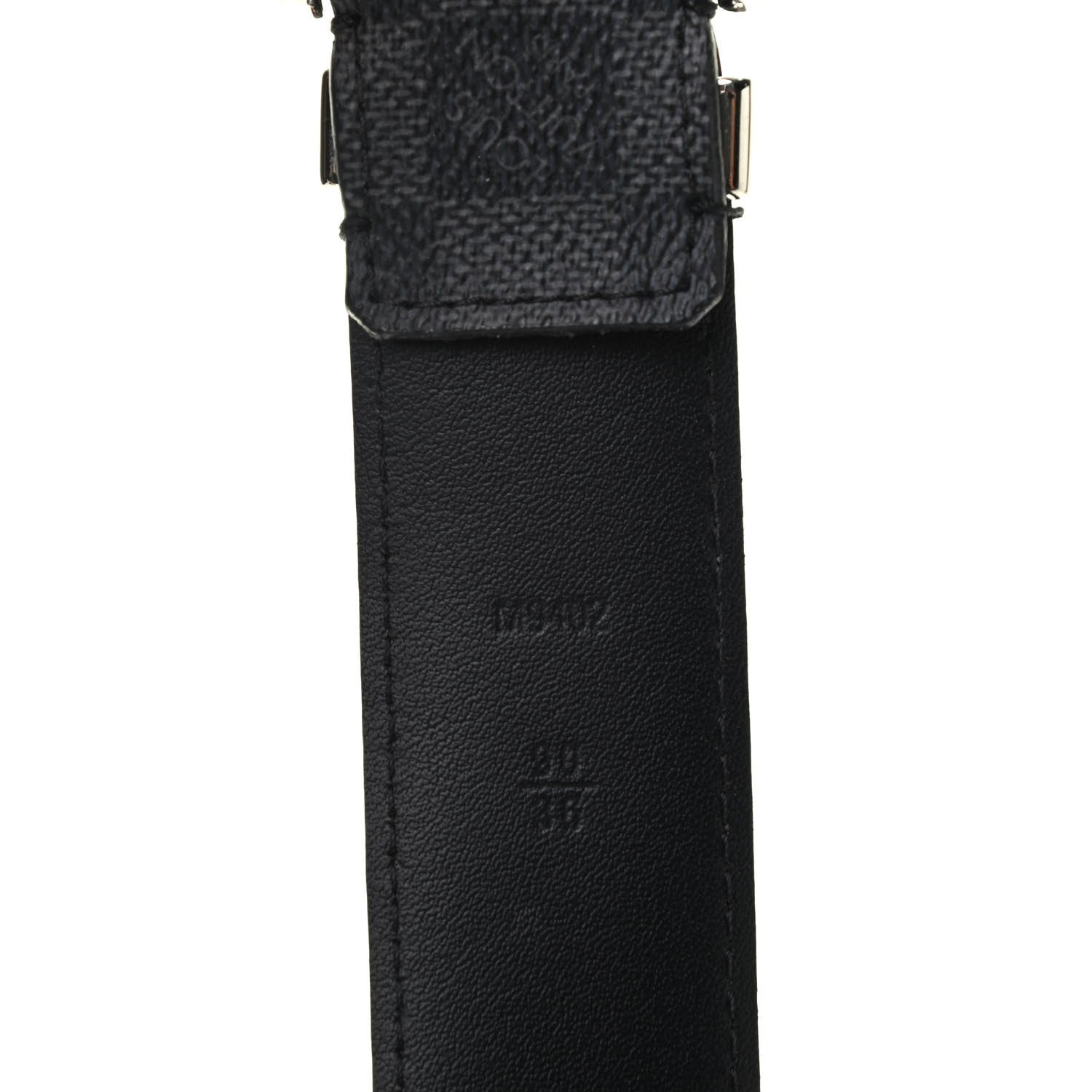 Louis Vuitton Damier Graphite Calfskin Belt 90 36 Black 3 of 5