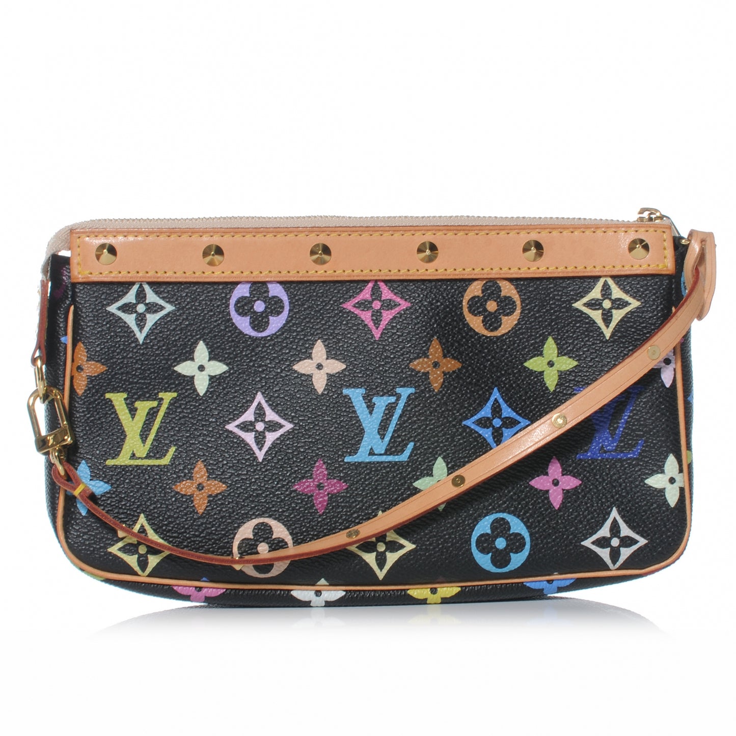 Monogram Multicolor Pochette Accessories Black
