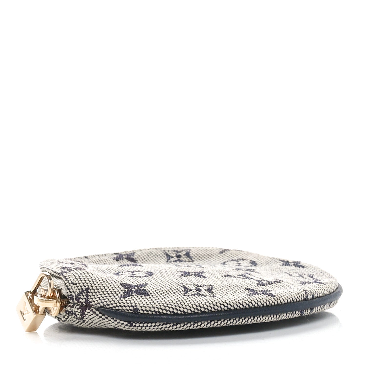 Louis Vuitton Mini Lin Croisette Round Coin Purse Blue 4 of 6