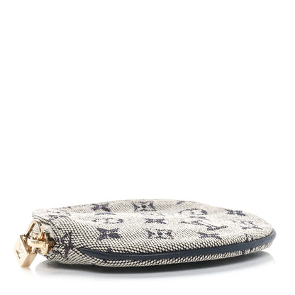 Louis Vuitton Mini Lin Croisette Round Coin Purse Blue 4 of 6