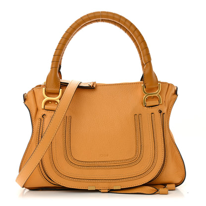 Chloe Calfskin Medium Marcie Satchel Burning Camel 1 of 9