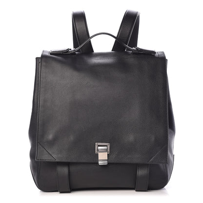 Proenza Schouler Calfskin Large PS Courier Backpack Black 1 of 16