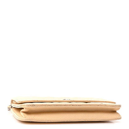 Chanel Caviar Quilted Wallet on Chain WOC Beige Clair 3 of 10
