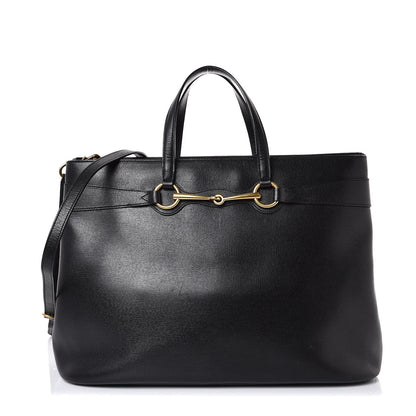 Gucci Textured Calfskin Large Bright Bit Tote Black 1 of 11