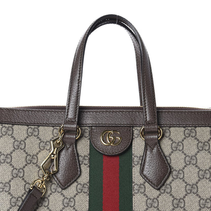 Gucci GG Supreme Monogram Web Medium Ophidia Tote Bag Brown 10 of 10