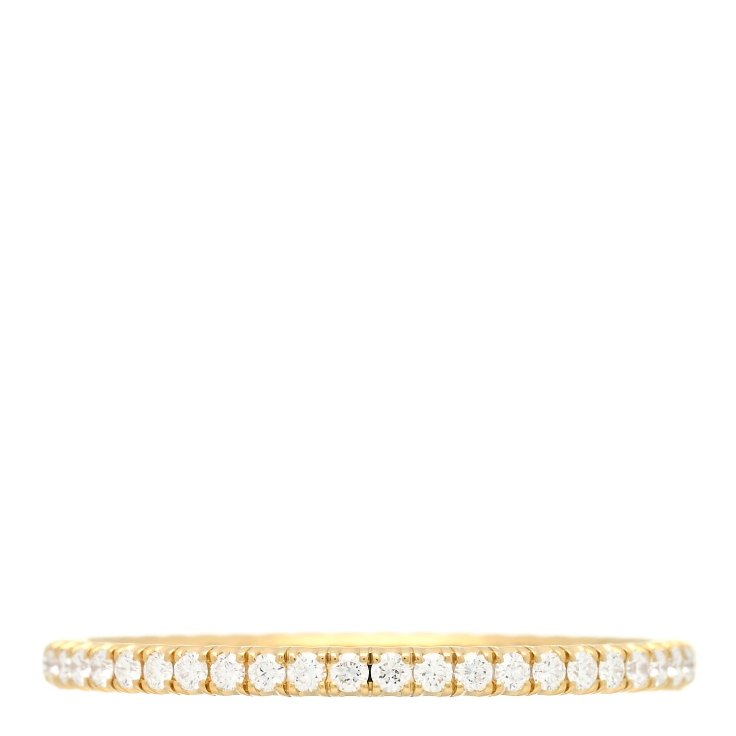18K Yellow Gold Diamond 1.5mm Etincelle de Cartier Wedding Band Ring 52 6