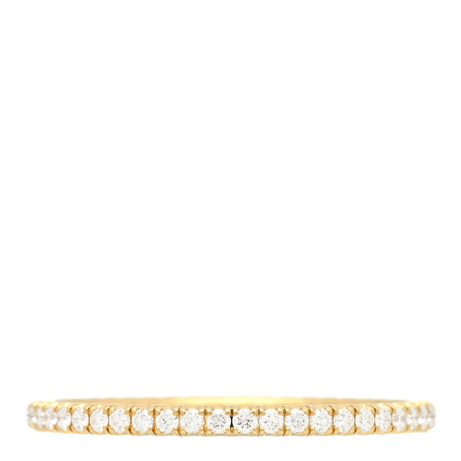 Cartier 18K Yellow Gold Diamond 1.5mm Etincelle de Cartier Wedding Band Ring 52 6 3 of 4