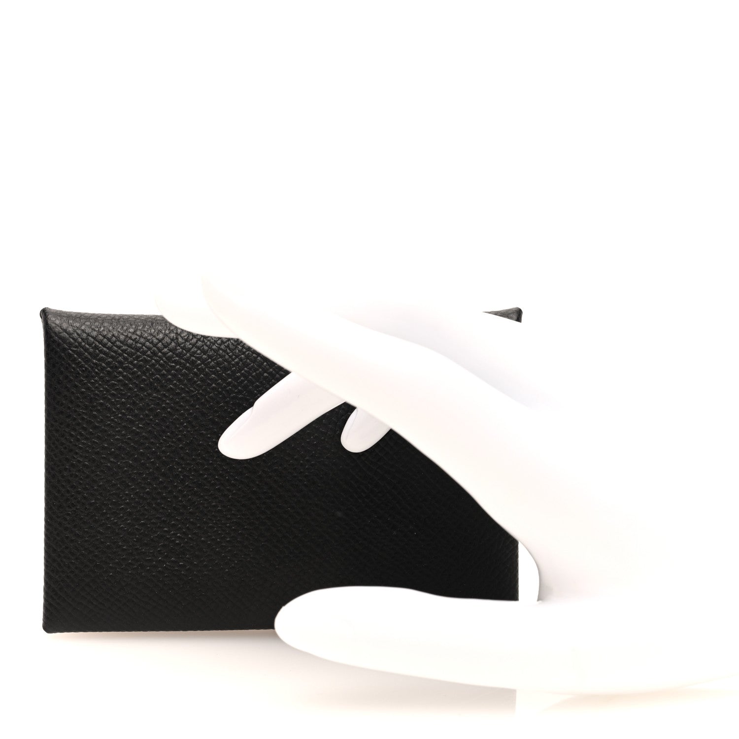 Hermes Epsom Calvi Card Case Black 2 of 7