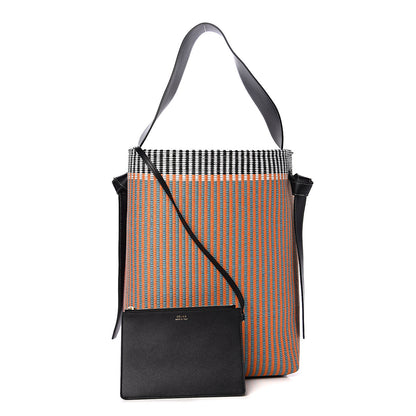 Celine Woven Canvas Small Twisted Cabas Multicolor 1 of 8