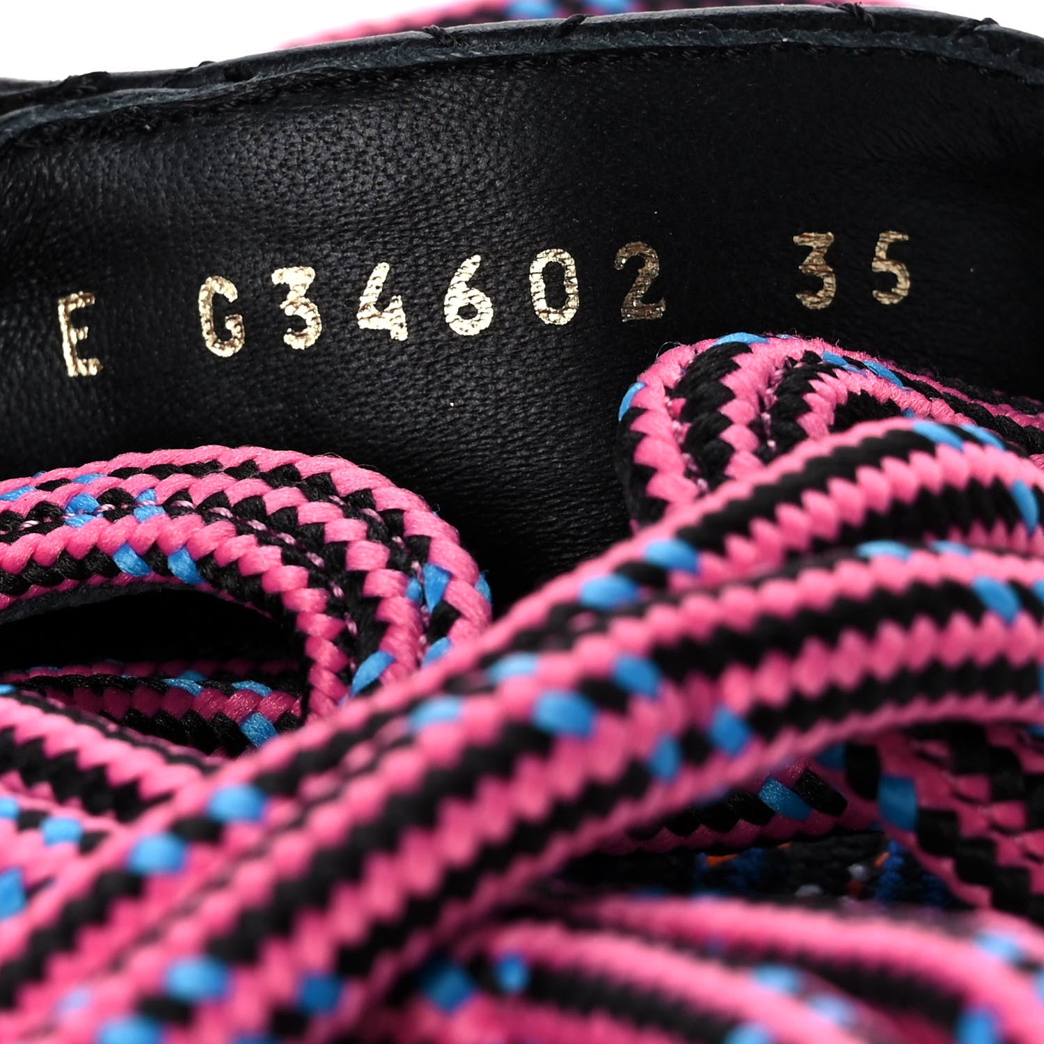 Chanel Cord Lambskin Quilted Logo Sandals 35 Pink Black 9 of 10