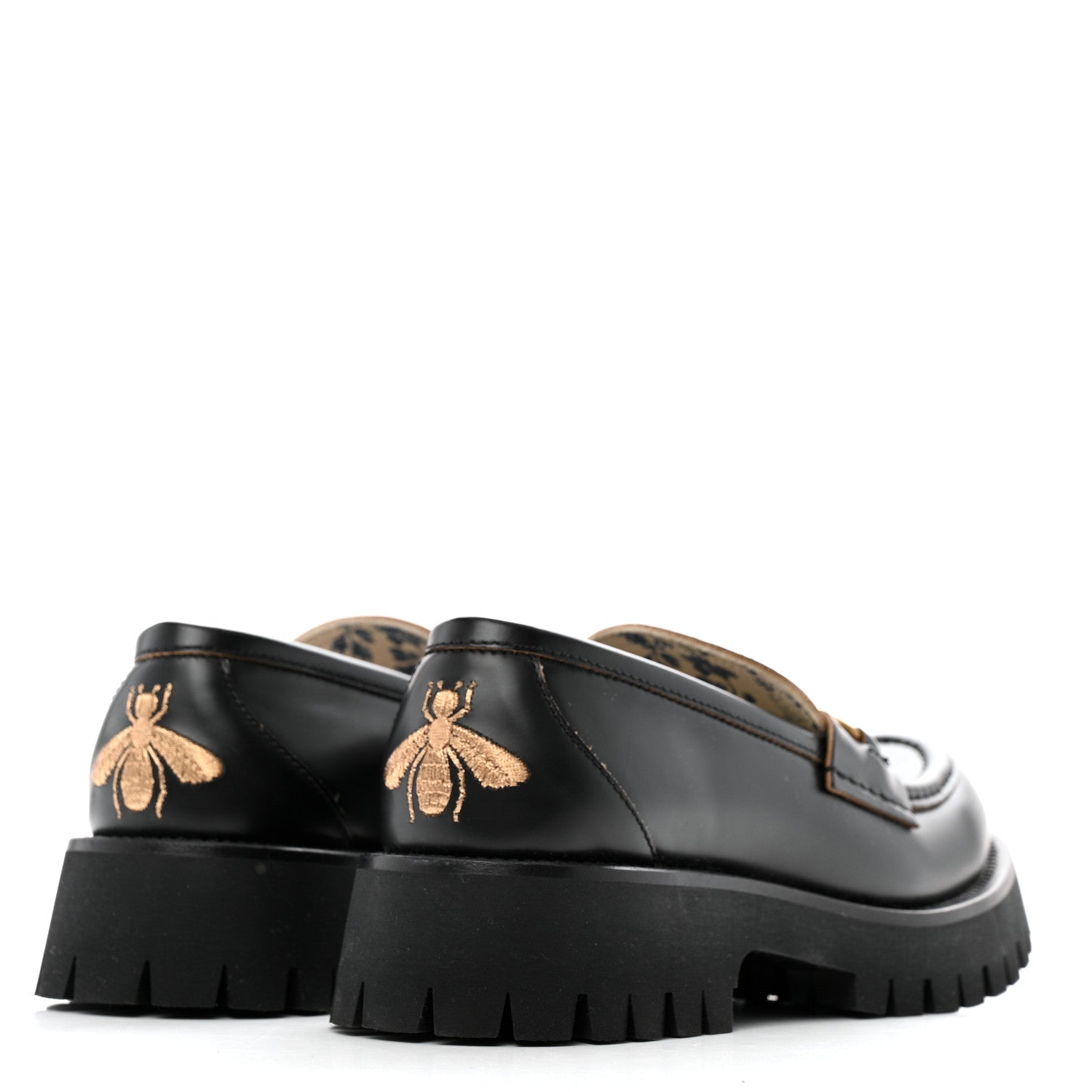 Gucci Cordovan Lux Womens Harald Horsebit 25mm Platform Loafers 38.5 Black 5 of 11