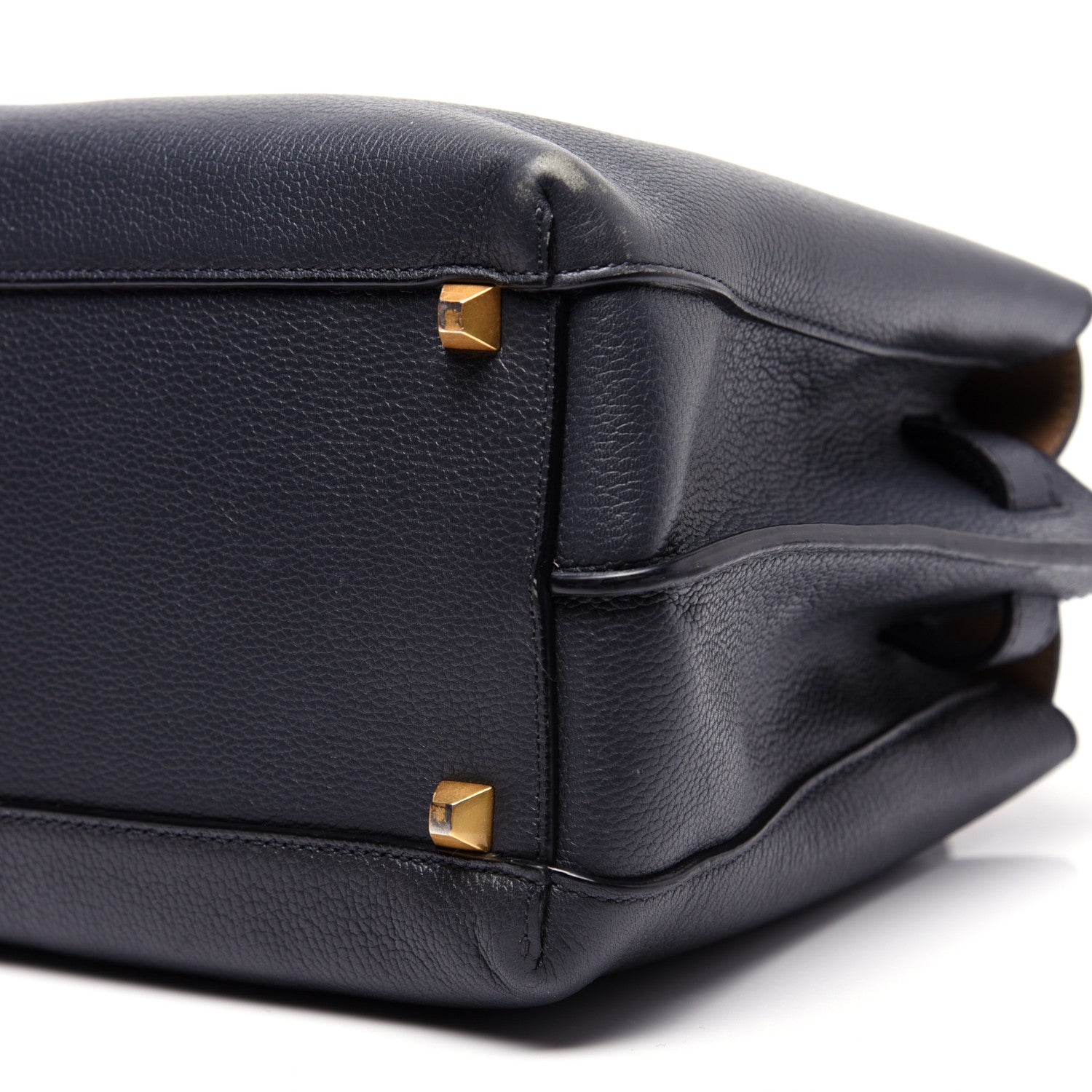 MCM Grained Calfskin Medium Milla Tote Phantom Grey 7 of 11