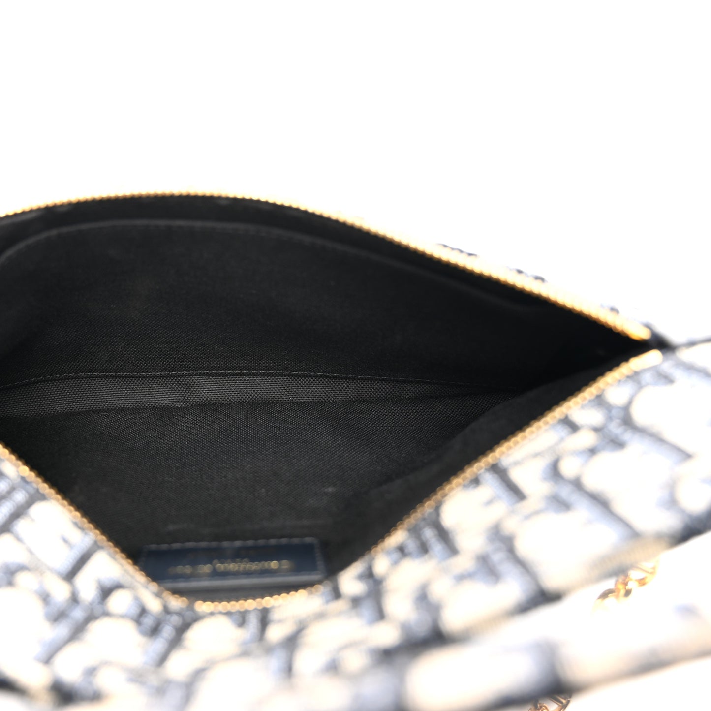 Oblique Medium Diordouble Chain Bag Blue