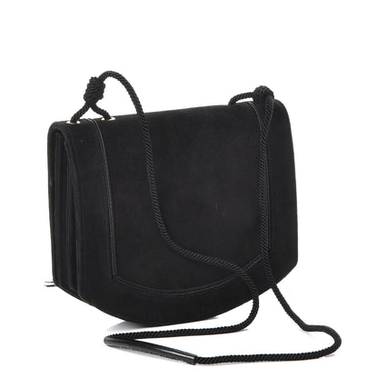 Saint Laurent Suede Medium Monogram Fetish Satchel Black 3 of 7