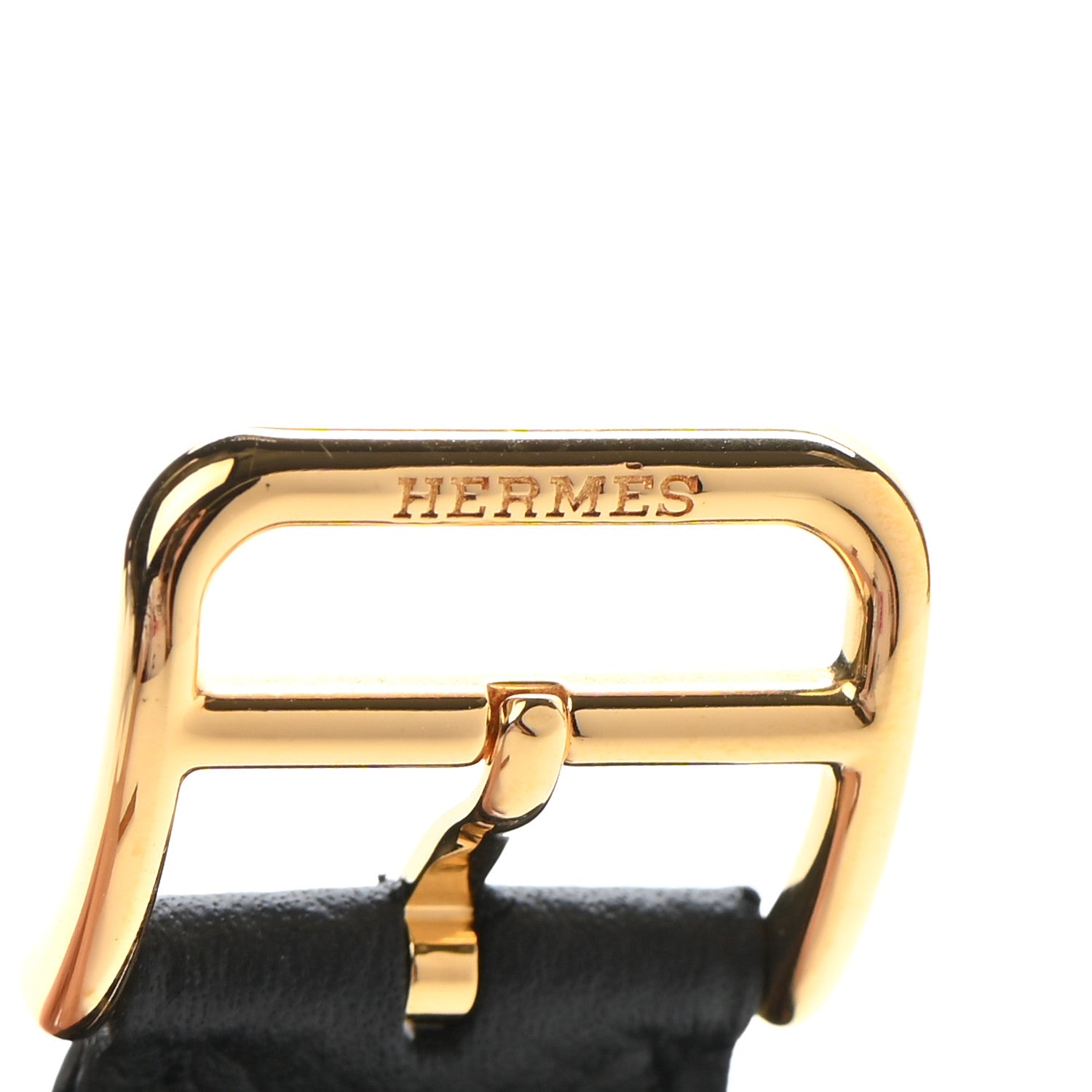 Hermes Epsom Heure H Hour Watch PM Double Tour Strap Black 3 of 8