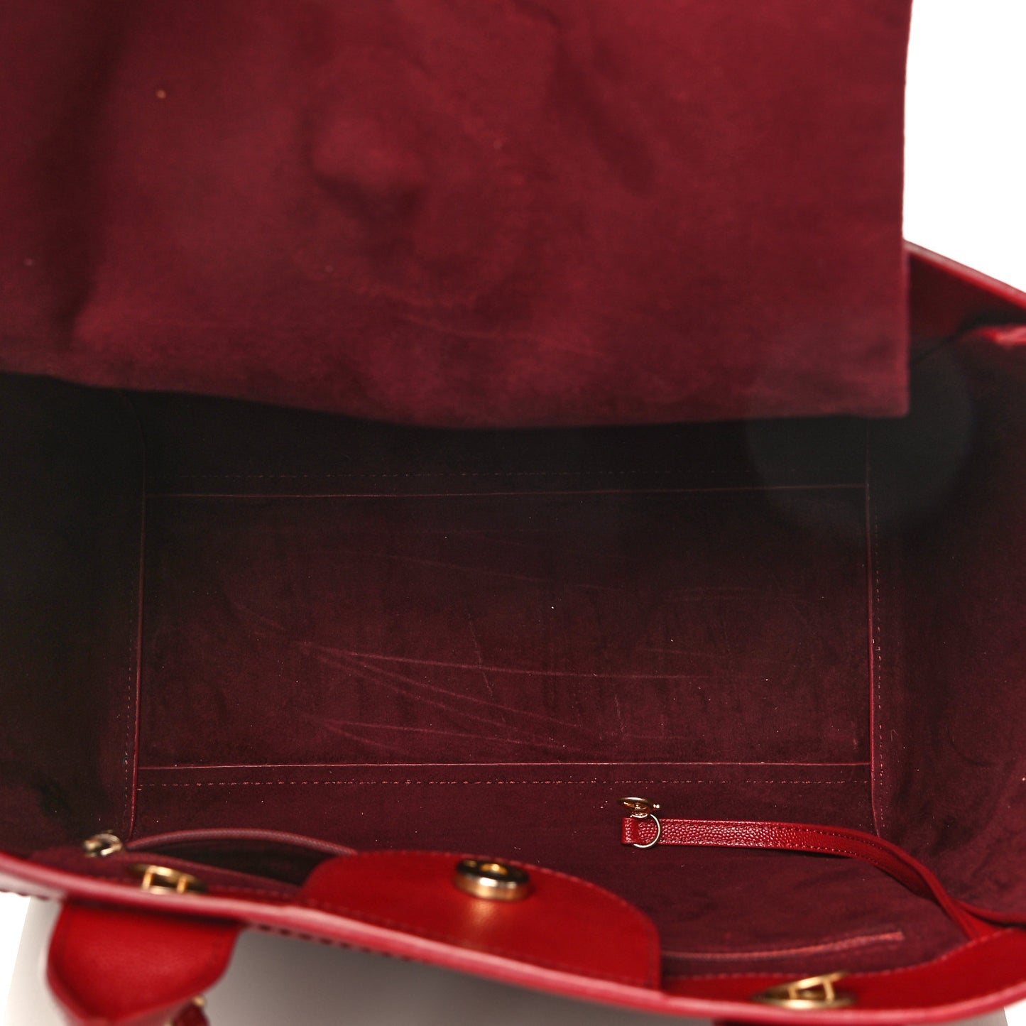 Caviar Small Studded Deauville Tote Red