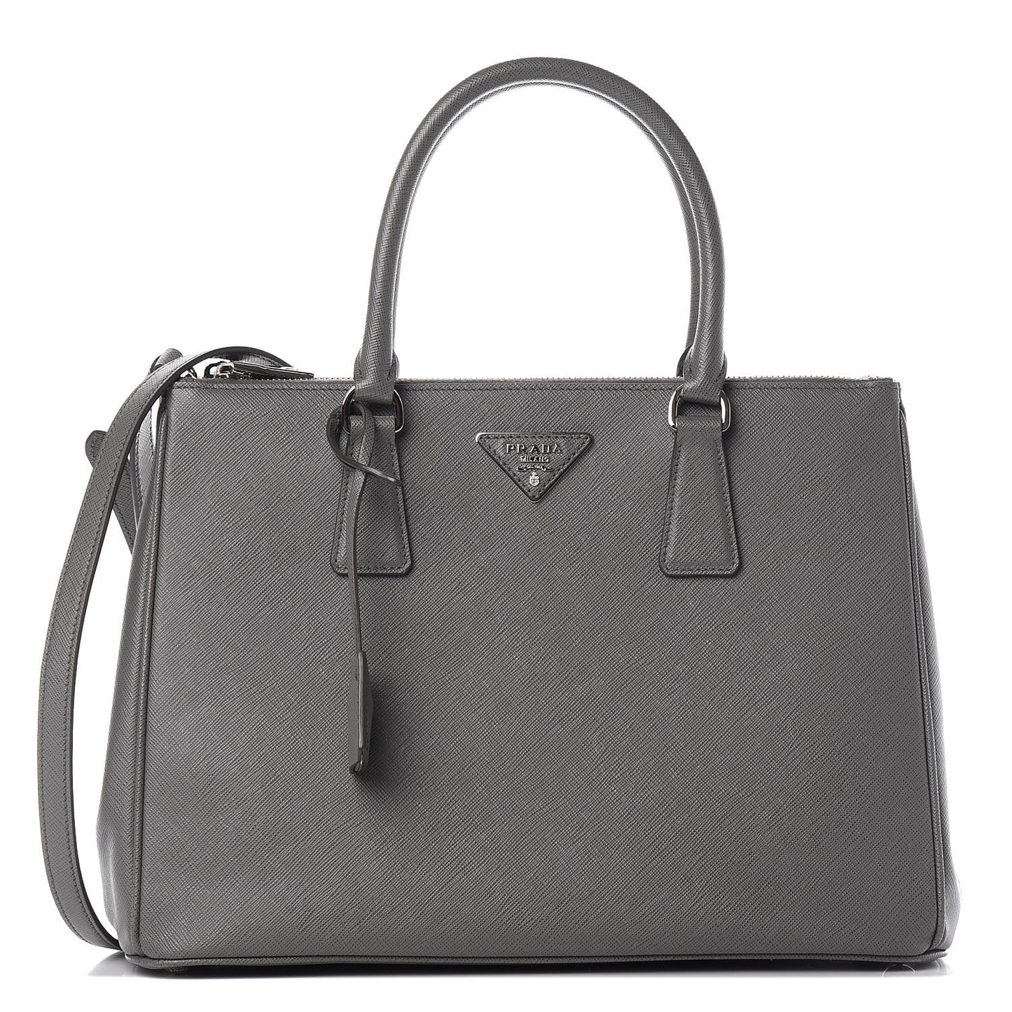 Saffiano Lux Large Galleria Double Zip Tote Marmo