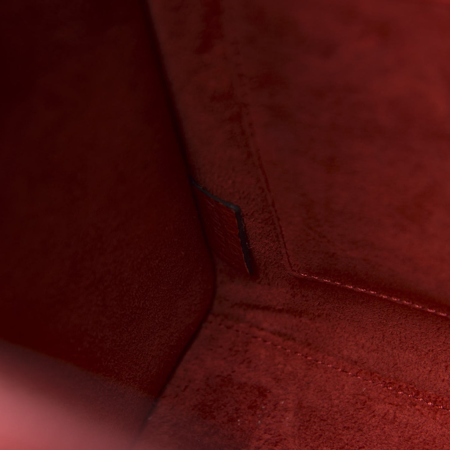 Drummed Calfskin Nano Luggage Red