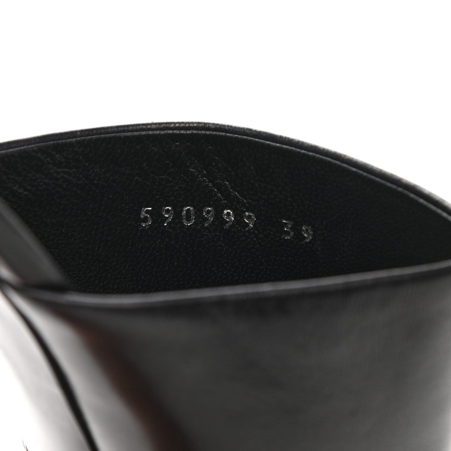 Shiny Sheepskin Oval 90mm Mule Pump 39 Black White