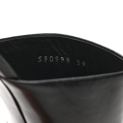 Balenciaga Shiny Sheepskin Oval 90mm Mule Pump 39 Black White 8 of 13