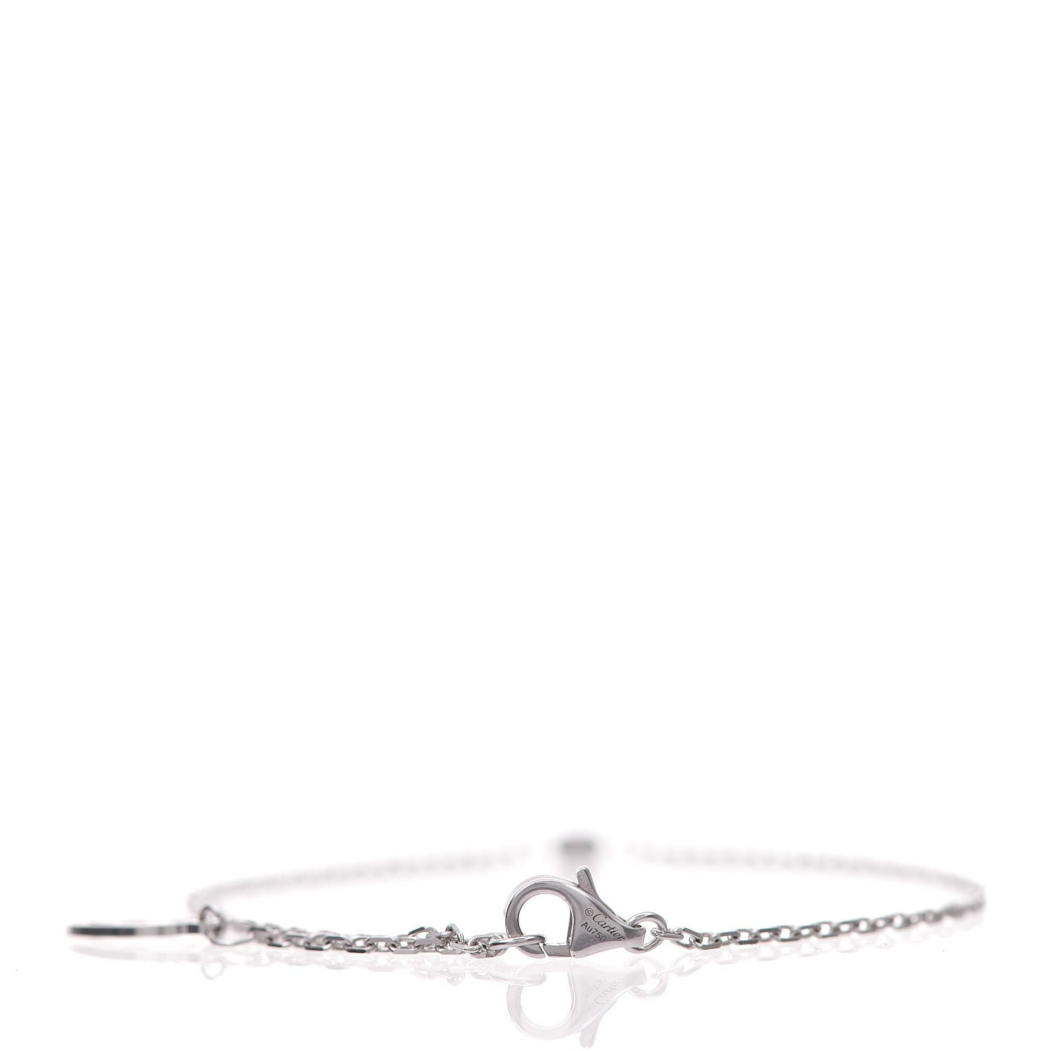Cartier 18K White Gold Diamond SM D'Amour Bracelet 3 of 6