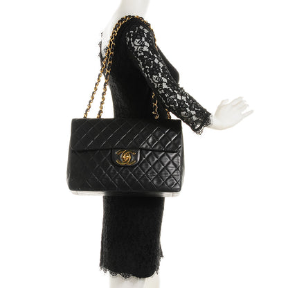 Chanel Lambskin Quilted XL Jumbo Flap Black 2 of 9