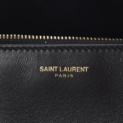 Saint Laurent Lambskin Diamond Quilted Monogram Angie Chain Bag Black 8 of 16