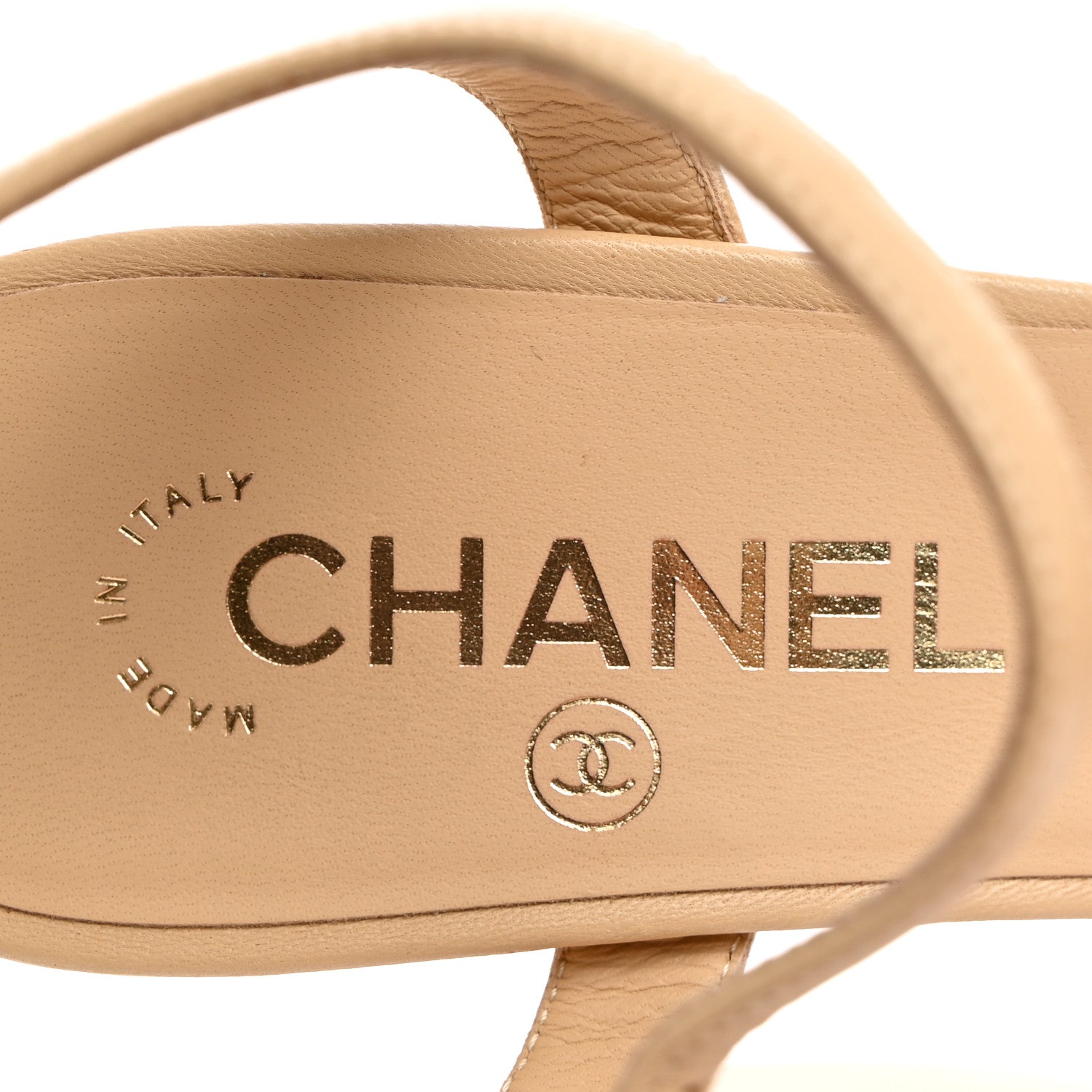 Chanel Lambskin Platform Sandals 41 Beige 6 of 8