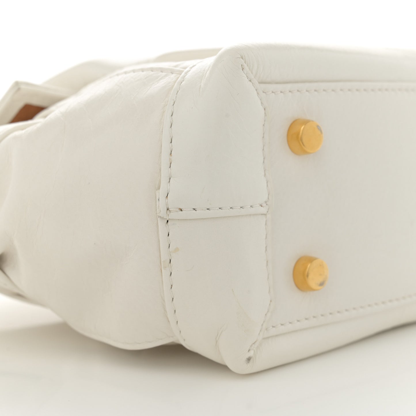 Paper Calfskin Maxi Intrecciato Mini Arco Slouch Plaster