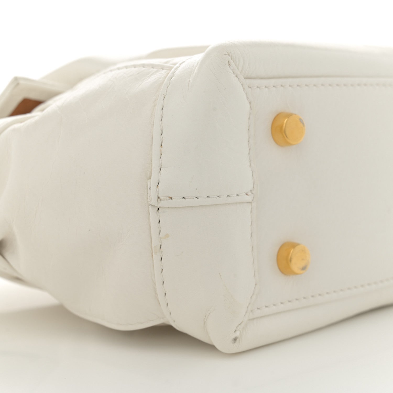 Bottega Veneta Paper Calfskin Maxi Intrecciato Mini Arco Slouch Plaster 9 of 14
