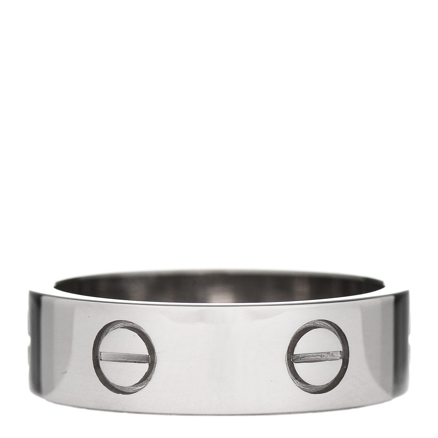 Cartier 18K White Gold 6mm LOVE Ring 58 8.25 3 of 5