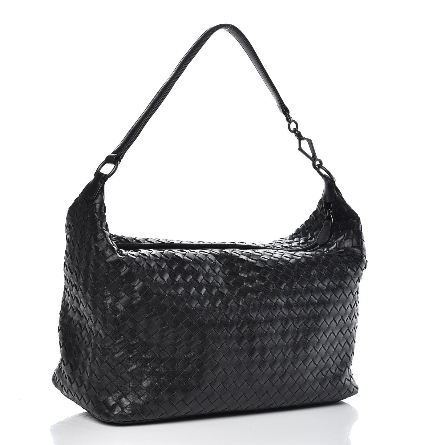 Nappa Intrecciato Shoulder Bag Black