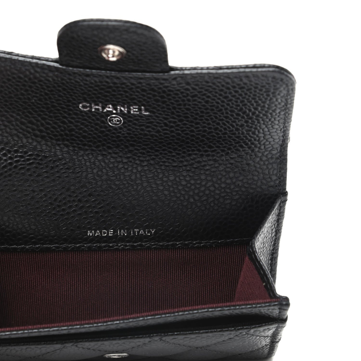Chanel Caviar Quilted Flap Card Holder Wallet Black 5 of 9