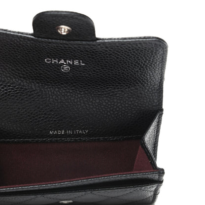 Chanel Caviar Quilted Flap Card Holder Wallet Black 5 of 9