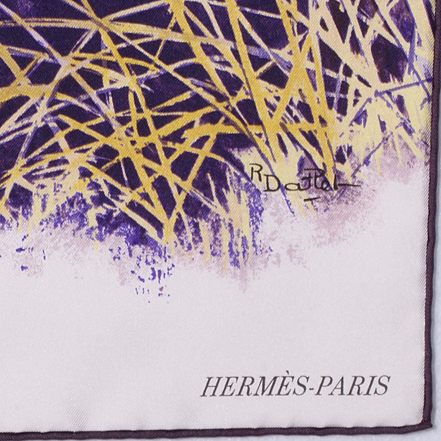 Hermes Silk Tigre du Bengale Scarf 90 Violet Gris Noir 3 of 6