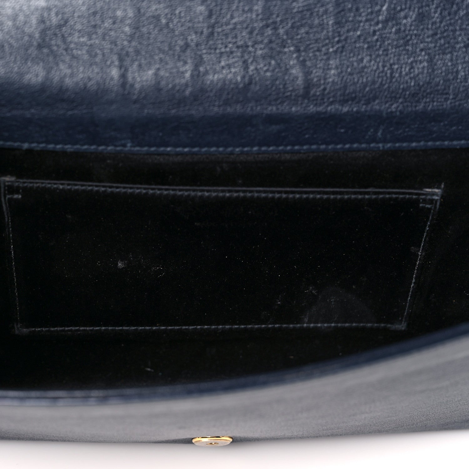 Saint Laurent Calfskin Monogram Large Belle De Jour Clutch Navy 10 of 11