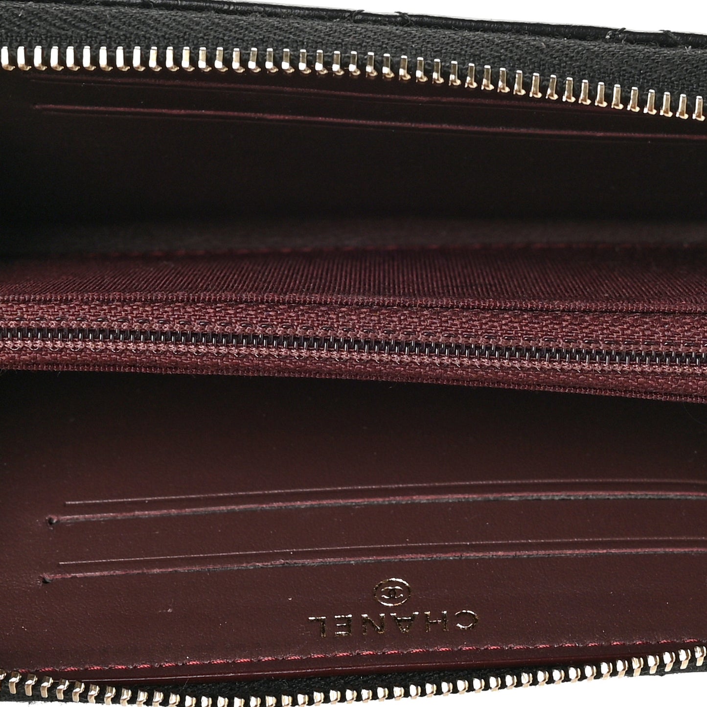 Aged Calfskin Quilted Small Lucky Charms 2.55 Reissue Zip Around Wallet Black