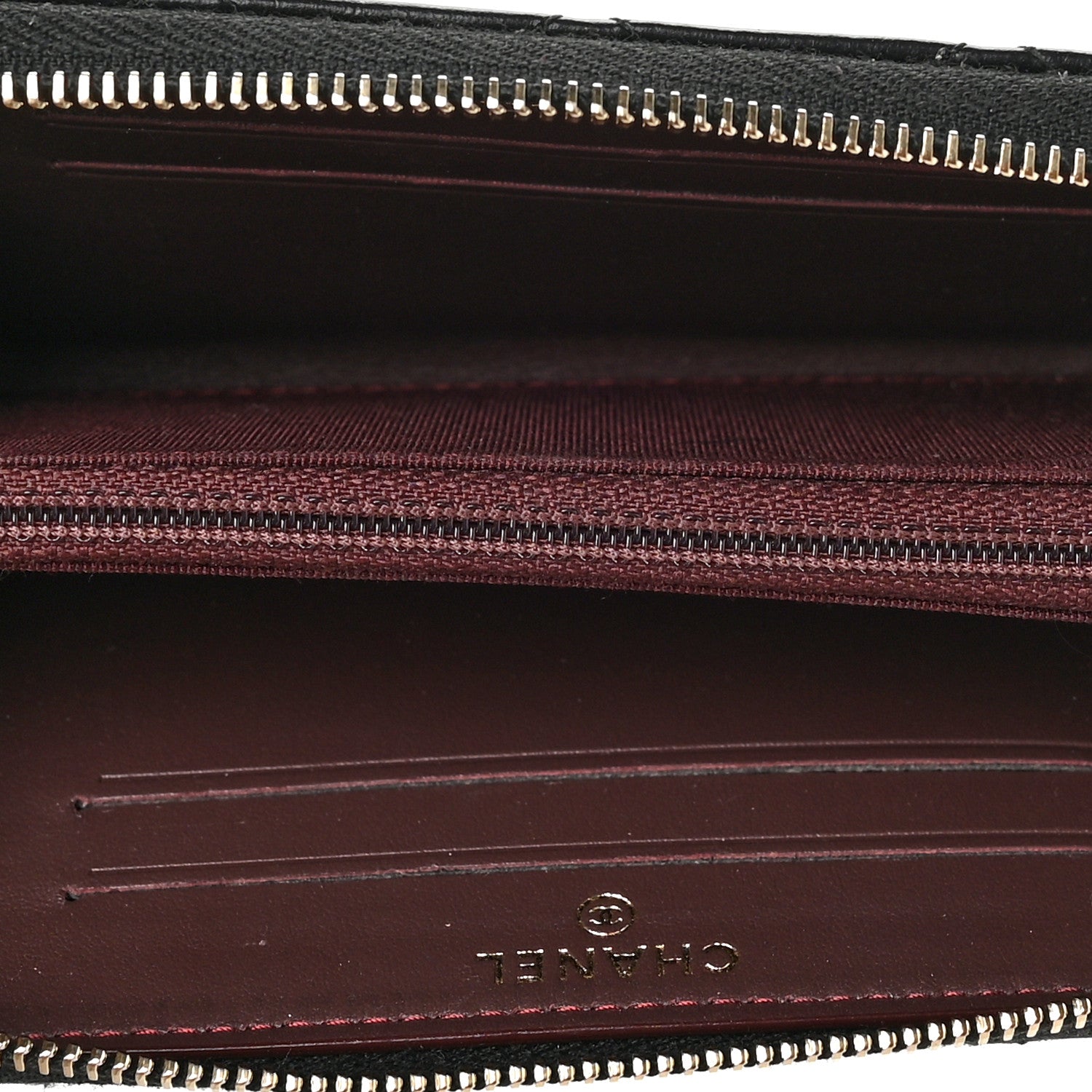 Chanel Aged Calfskin Quilted Small Lucky Charms 2.55 Reissue Zip Around Wallet Black 5 of 8