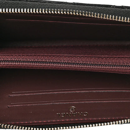 Chanel Aged Calfskin Quilted Small Lucky Charms 2.55 Reissue Zip Around Wallet Black 5 of 8